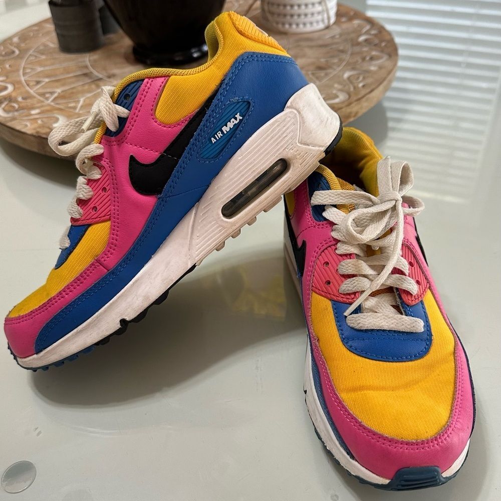 5Y Nike Air Max 90 Colorful Sneakers - Picture 13 of 16